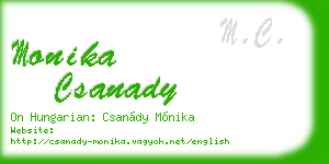 monika csanady business card