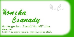 monika csanady business card